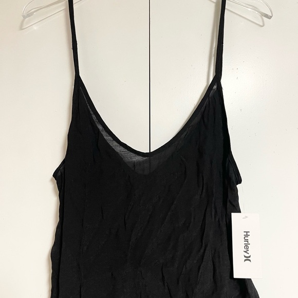 Hurley Mini Dress Coverup Black Size Large Beach Pool Swim NEW - Picture 7 of 13